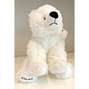 ACE USA  Alaska 9" Plush Polar Bear with Cub Travel Souvenir Stuffed Animal